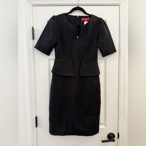 NWT La Via LaVia 18 Black Short Sleeve Peplum Office to Dinner Dress Medium